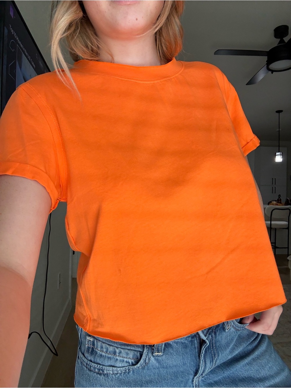 Women's Orange Crewneck Tee